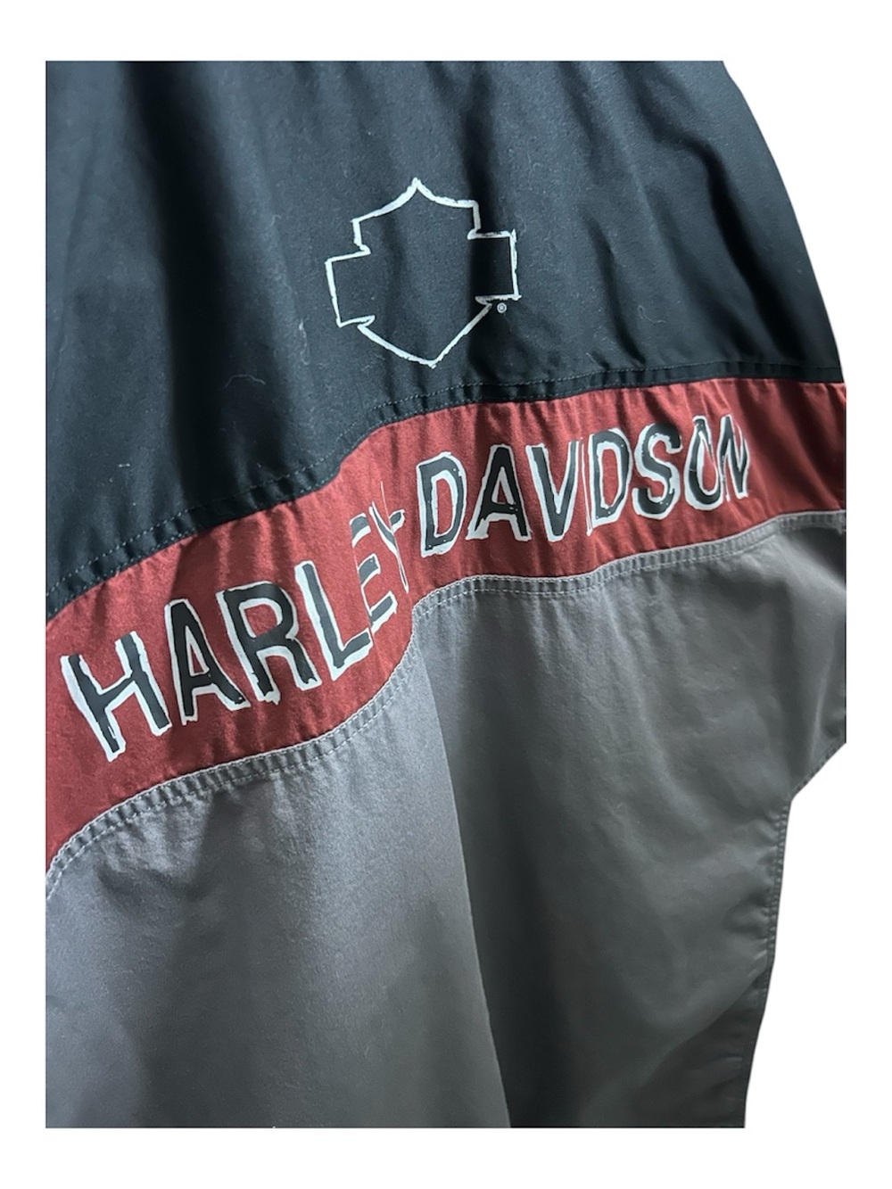 Harley-Davidson V-Twin Mens Colorblock Logo Button-Down Shirt 3XL - Picture 4 of 5